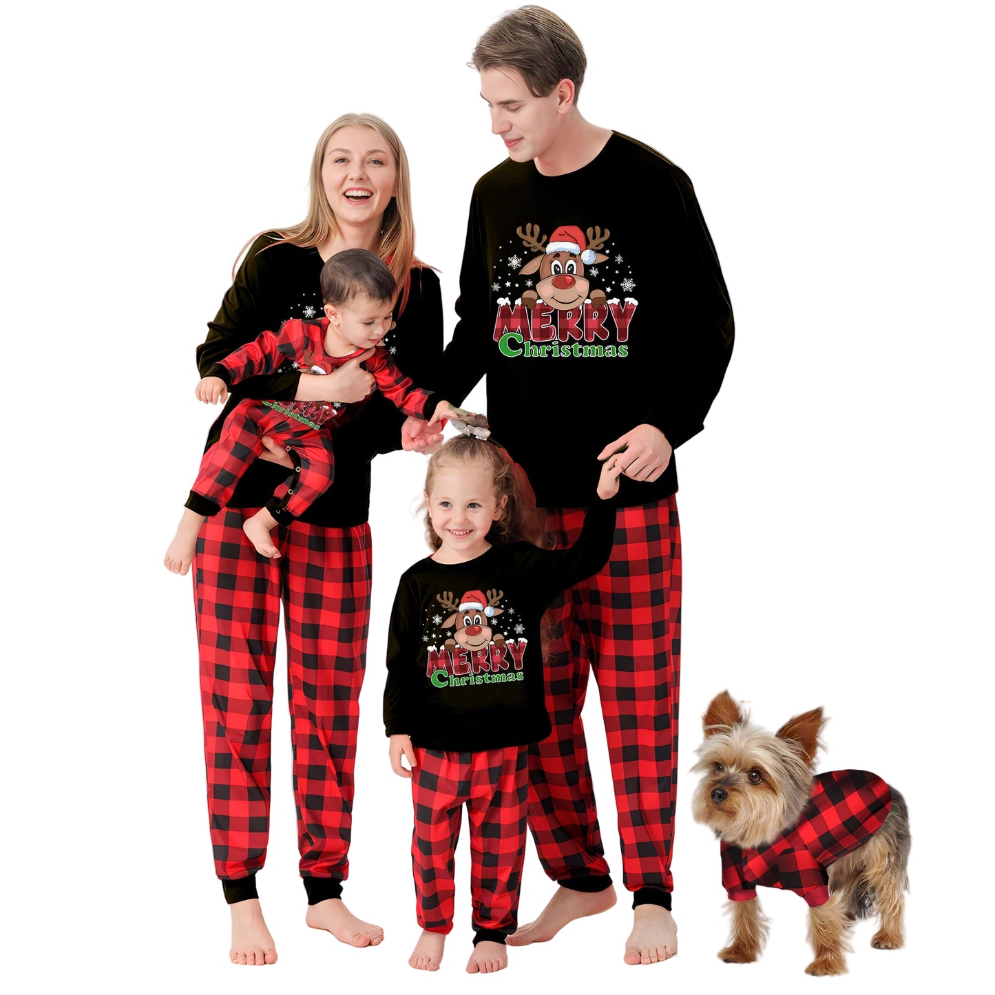 2025 New Christmas Family Pajamas Set Cartoon Print