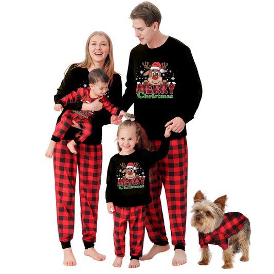 2025 New Christmas Family Pajamas Set Cartoon Print