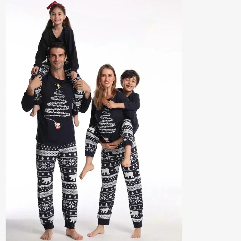 2025 New Fairy Print Adults Kids Matching Outfits Christmas Pajamas Set