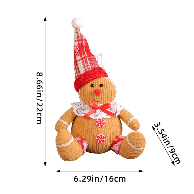 Christmas Gingerbread Man Doll Xmas Tree Hanging Ornament