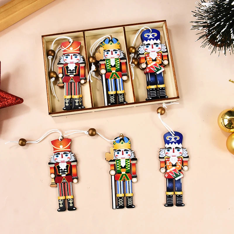 9Pcs Christmas Wooden Ornaments