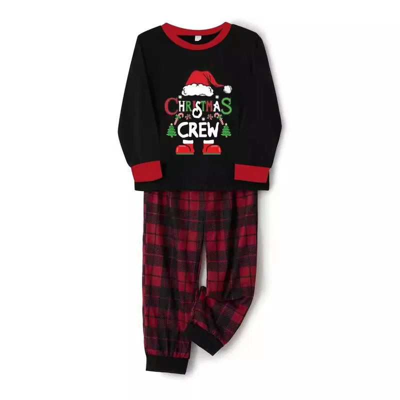 Crew Print Family Pajamas Set Soft Loose 2Pcs Sleepwear
