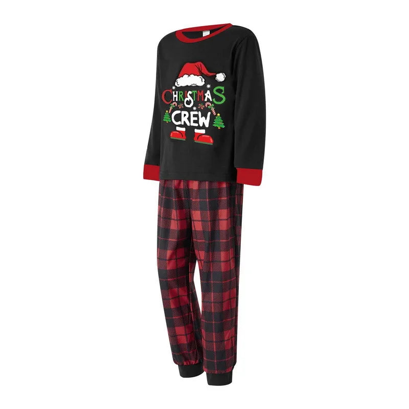 Crew Print Family Pajamas Set Soft Loose 2Pcs Sleepwear