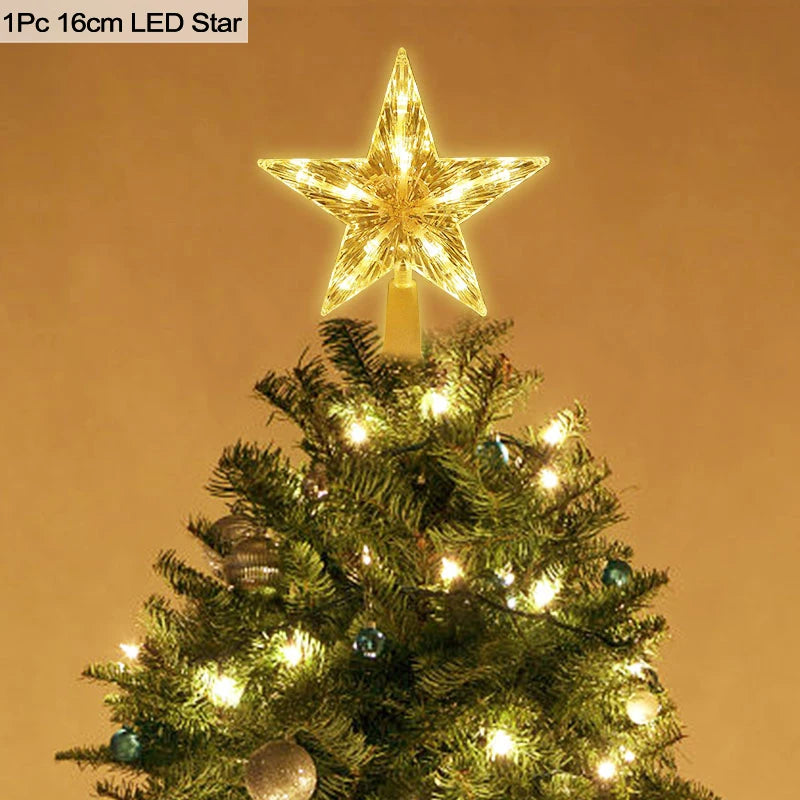 Christmas Tree Top Star LED Light