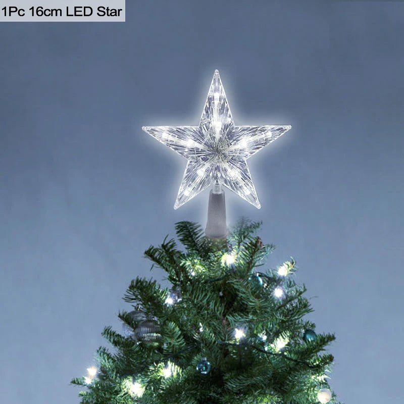 Christmas Tree Top Star LED Light