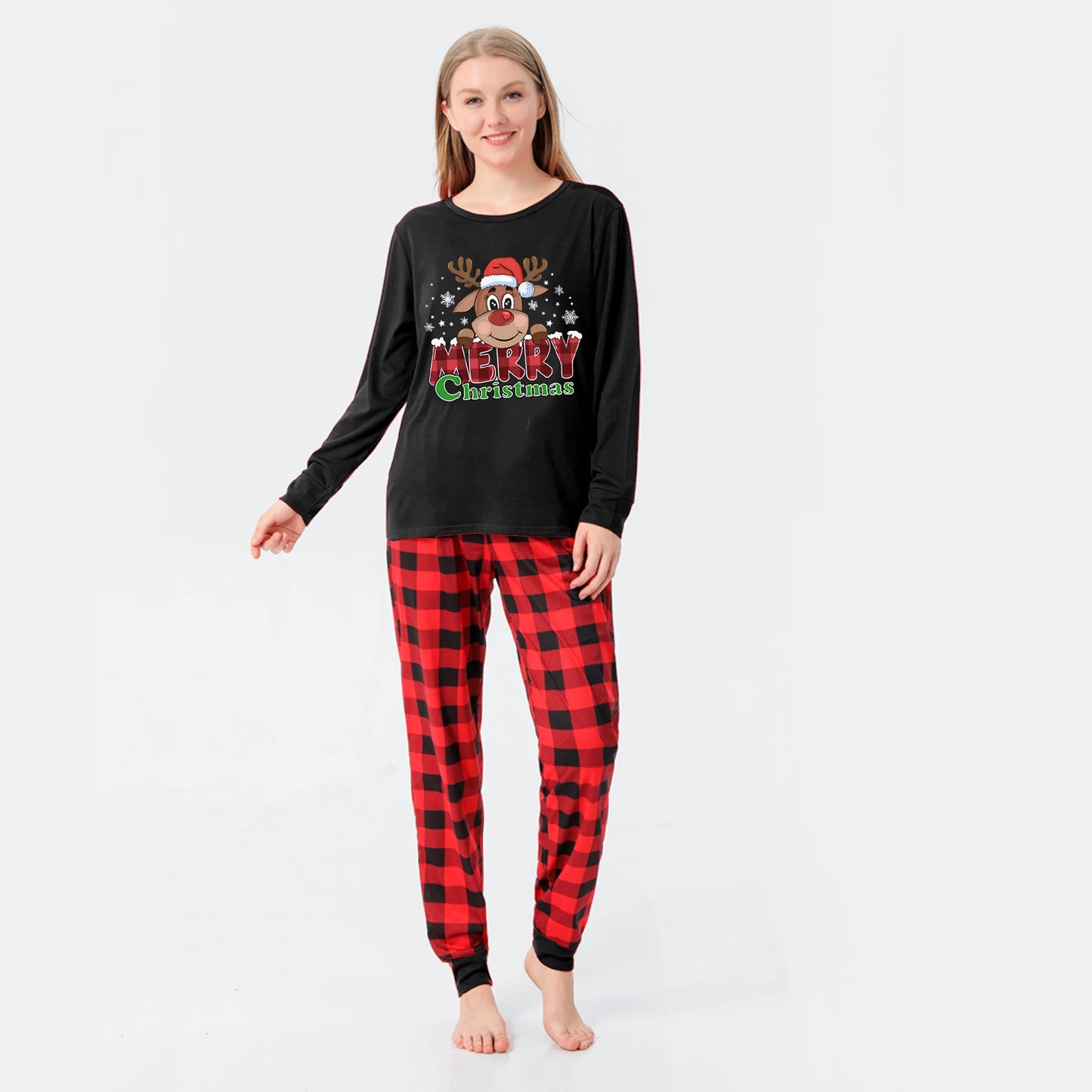 2025 New Christmas Family Pajamas Set Cartoon Print