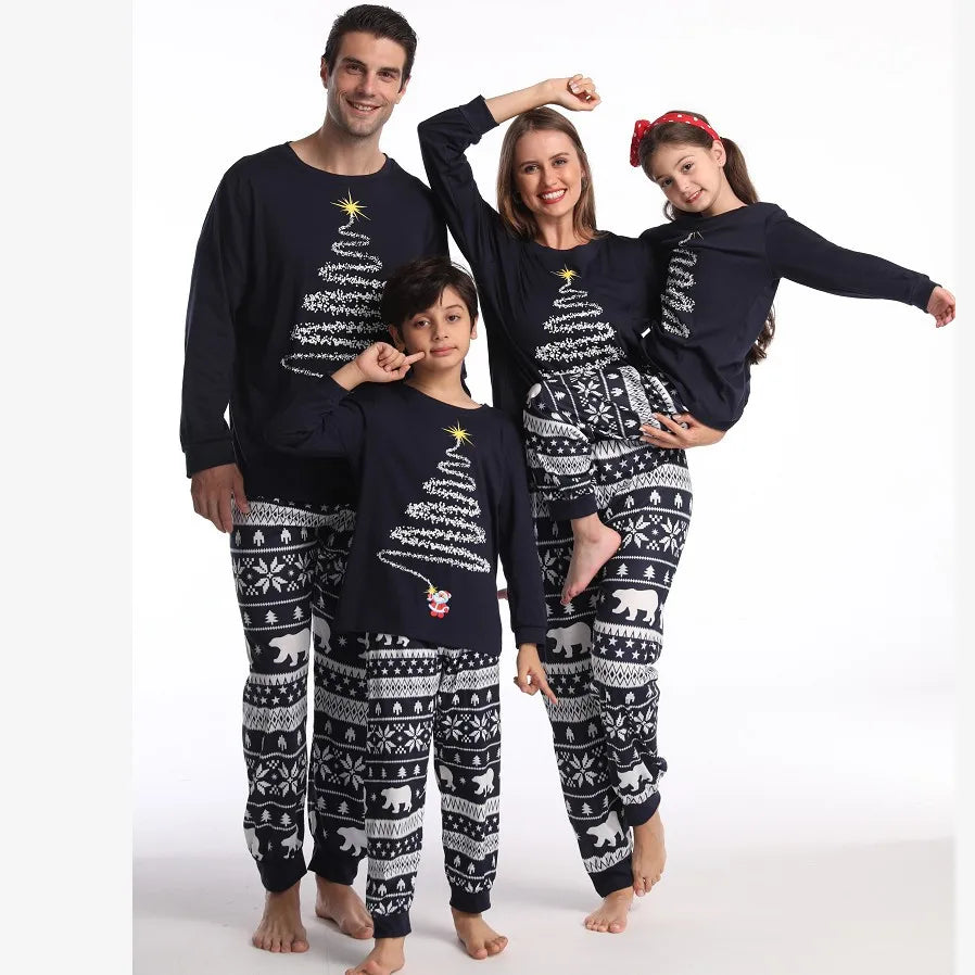 2025 New Fairy Print Adults Kids Matching Outfits Christmas Pajamas Set