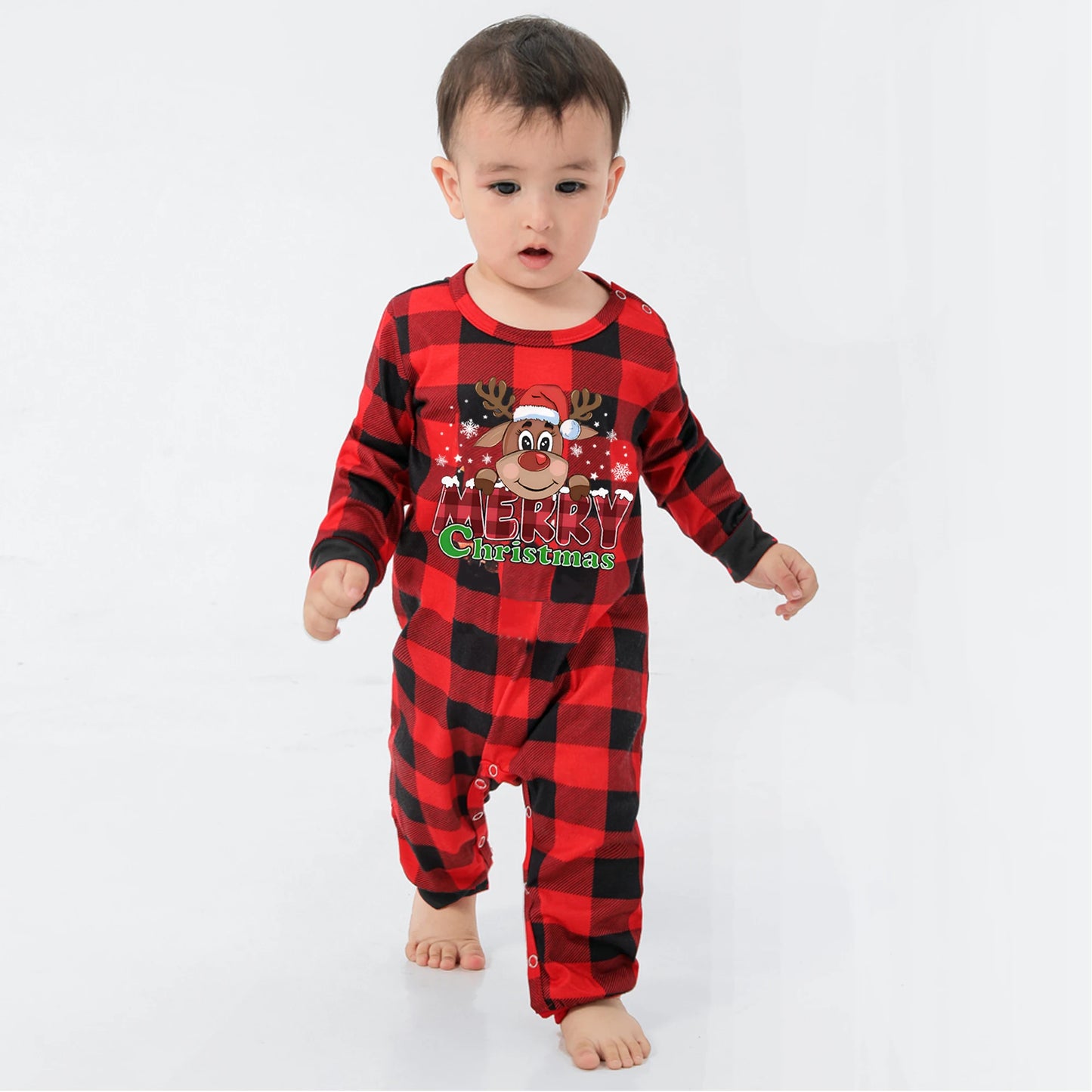 2025 New Christmas Family Pajamas Set Cartoon Print