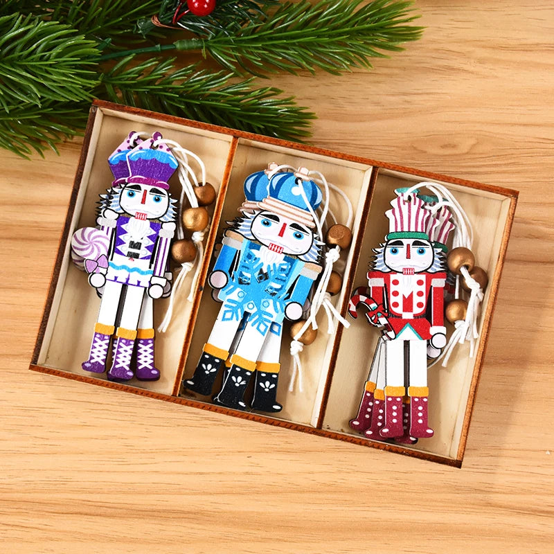 9Pcs Christmas Wooden Ornaments