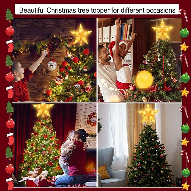 Christmas Tree Top Star LED Light