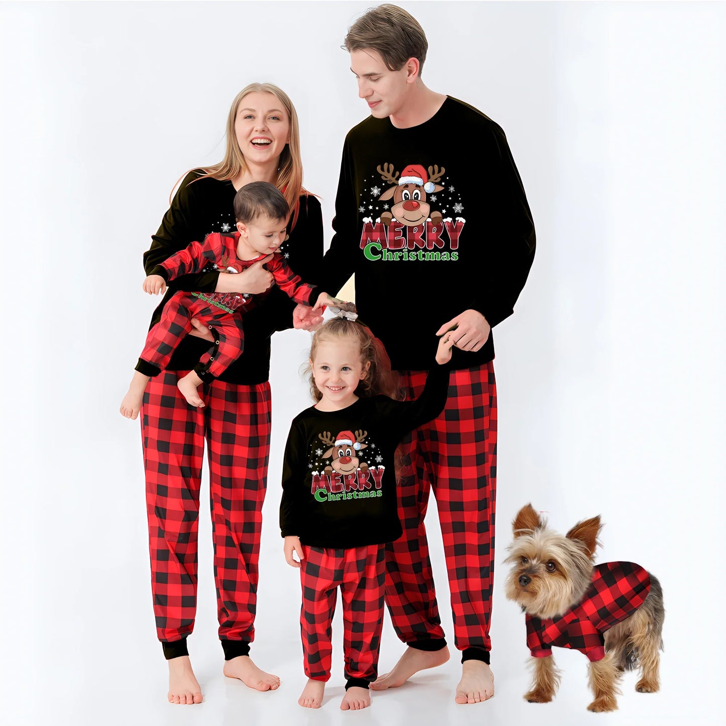 2025 New Christmas Family Pajamas Set Cartoon Print