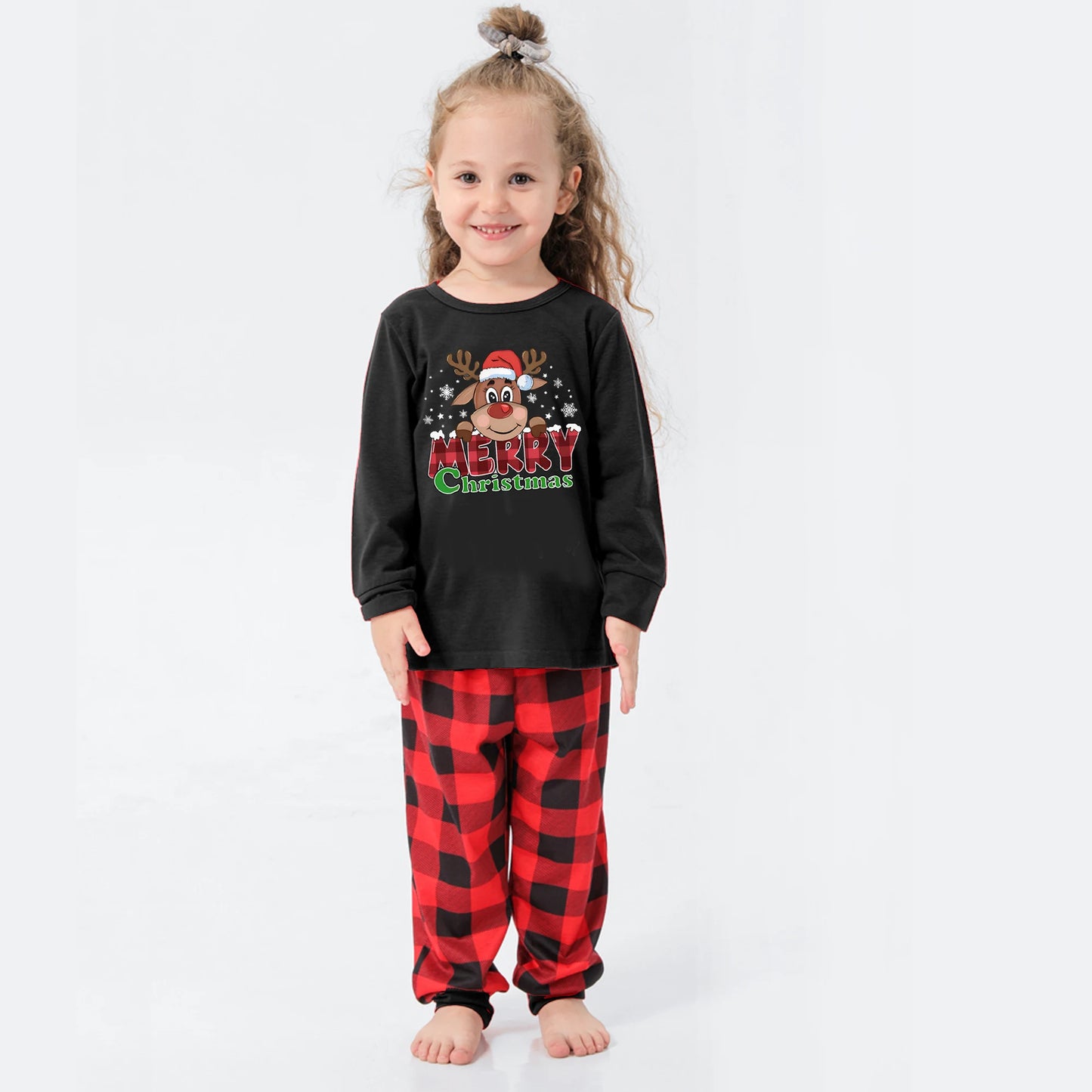 2025 New Christmas Family Pajamas Set Cartoon Print