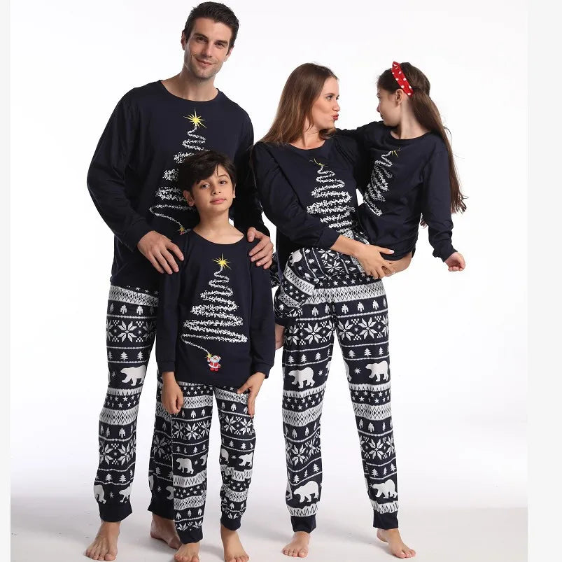 2025 New Family Christmas Pajamas Mom Dad Kids Matching Clothing