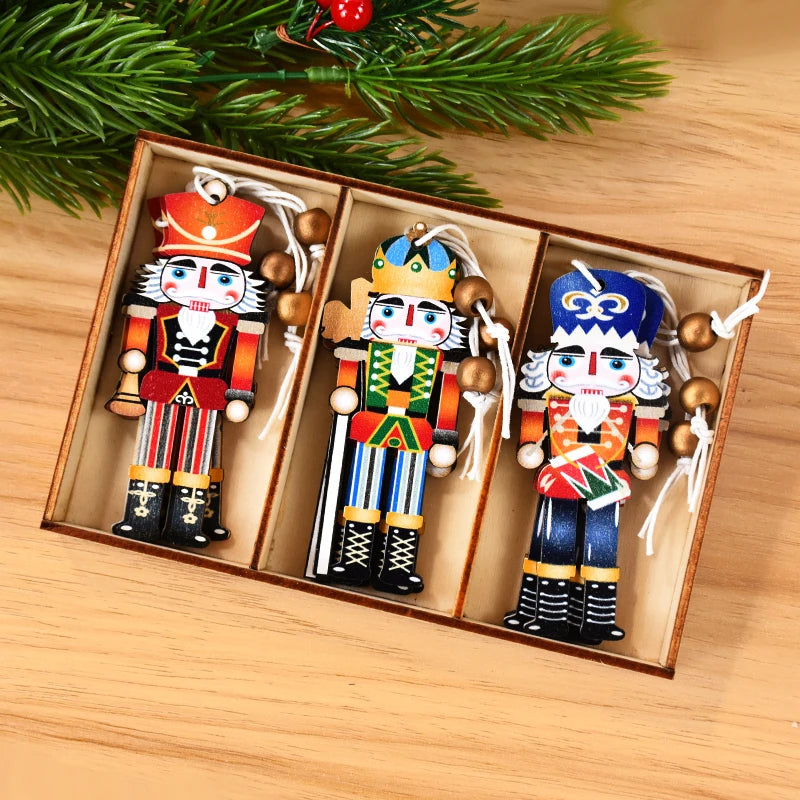 9Pcs Christmas Wooden Ornaments