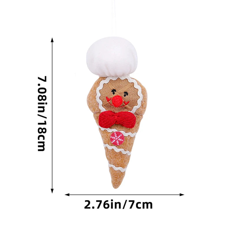 Christmas Gingerbread Man Doll Xmas Tree Hanging Ornament