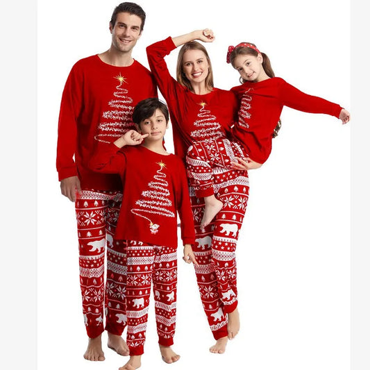 2025 New Family Christmas Pajamas Mom Dad Kids Matching Clothing
