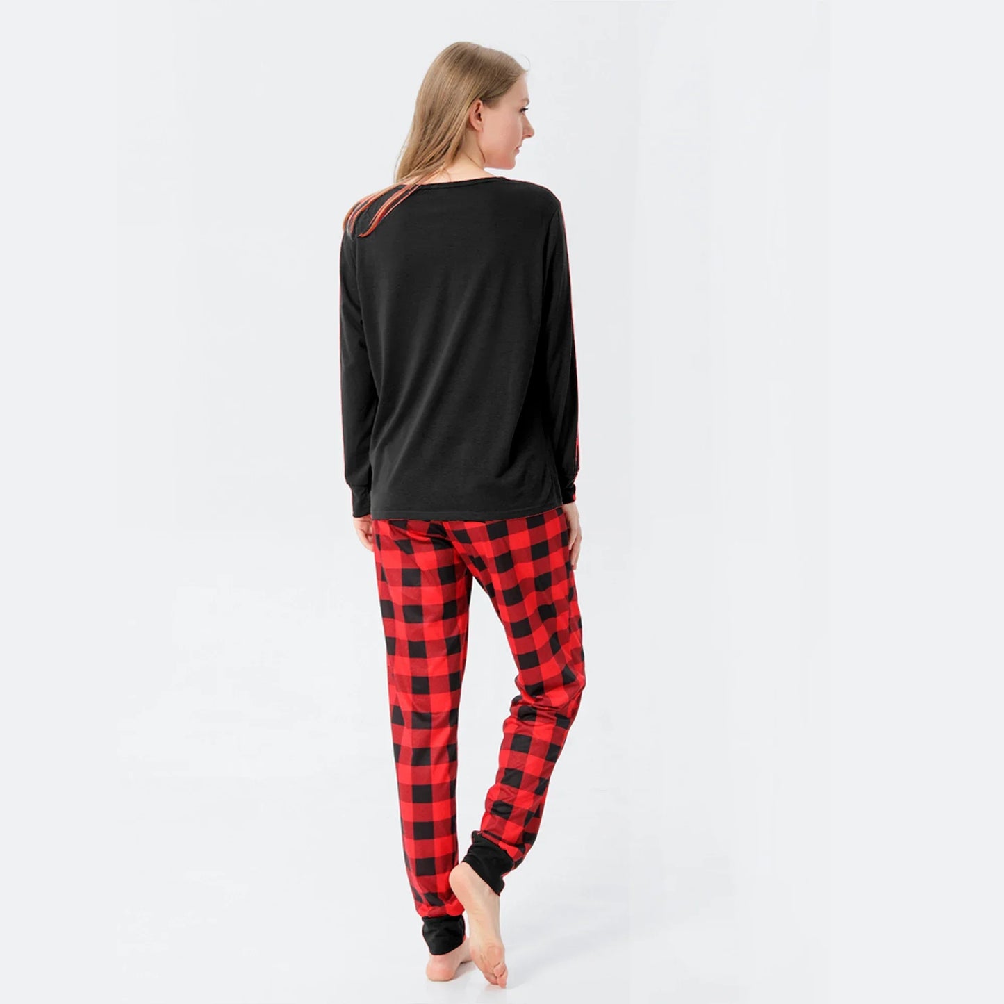 Christmas Pajamas Set Let It Snow Cartoon Print