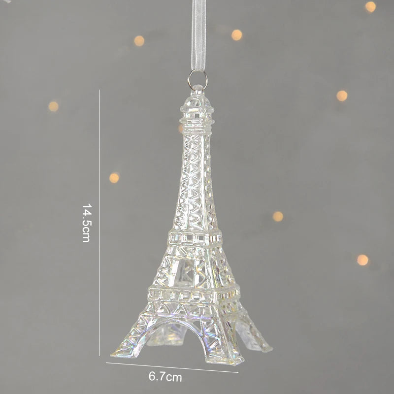 Christmas Tree Acrylic Elk Angel Doll Bell Hanging Ornaments