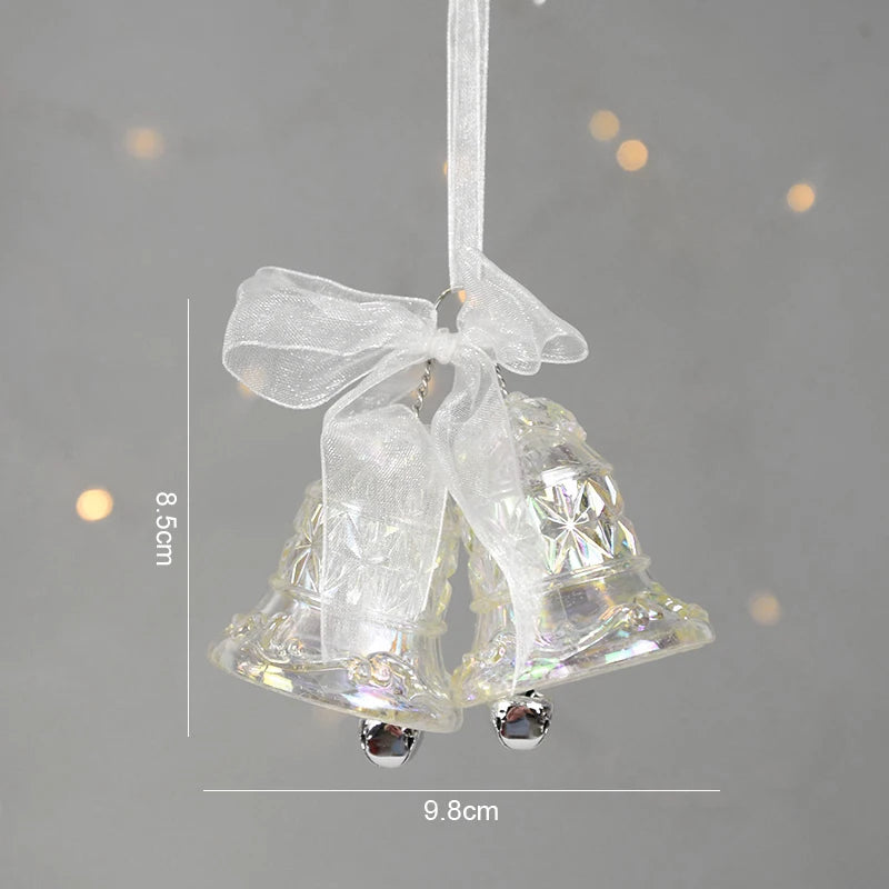 Christmas Tree Acrylic Elk Angel Doll Bell Hanging Ornaments