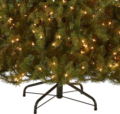 National Tree Company 6.5 ft Pre-Lit Dunhill Fir Artificial Christmas Tree, 650 Clear Lights, 1,838 Tips, Includes Stand, Green