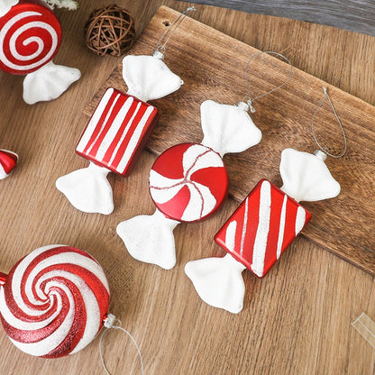 Big Christmas Lollipop Red Candy Cane Pendant