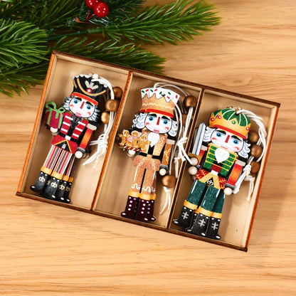 9Pcs Christmas Wooden Ornaments
