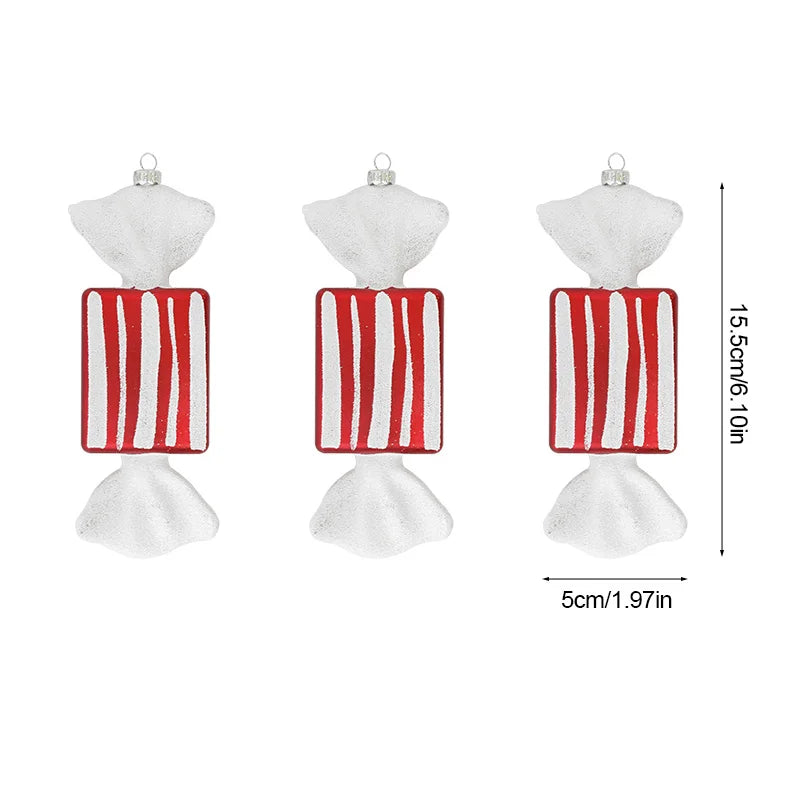 Big Christmas Lollipop Red Candy Cane Pendant