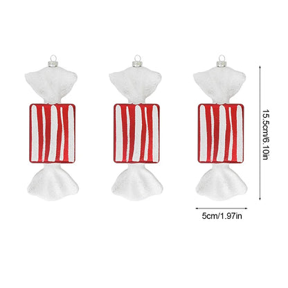Big Christmas Lollipop Red Candy Cane Pendant