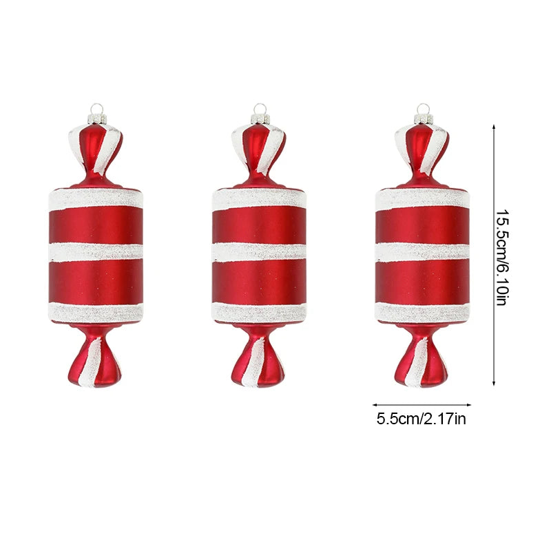 Big Christmas Lollipop Red Candy Cane Pendant