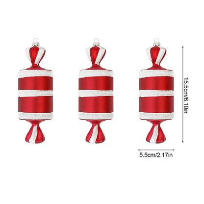 Big Christmas Lollipop Red Candy Cane Pendant