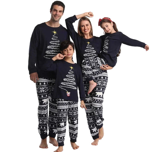 2025 New Fairy Print Adults Kids Matching Outfits Christmas Pajamas Set