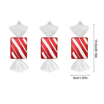 Big Christmas Lollipop Red Candy Cane Pendant